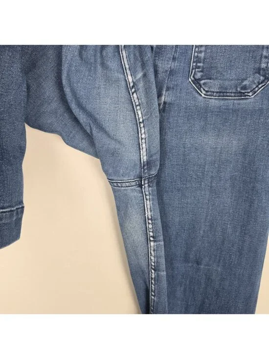 Maeve Size 32T Tall The Colette Crop High Rise Wide Leg Jeans Blue - Picture 10 of 13